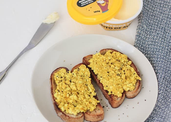 Receita: Tofu mexido na manteiga