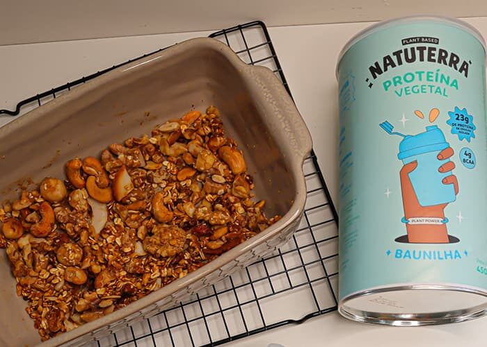 Receita: Granola doce proteica low carb
