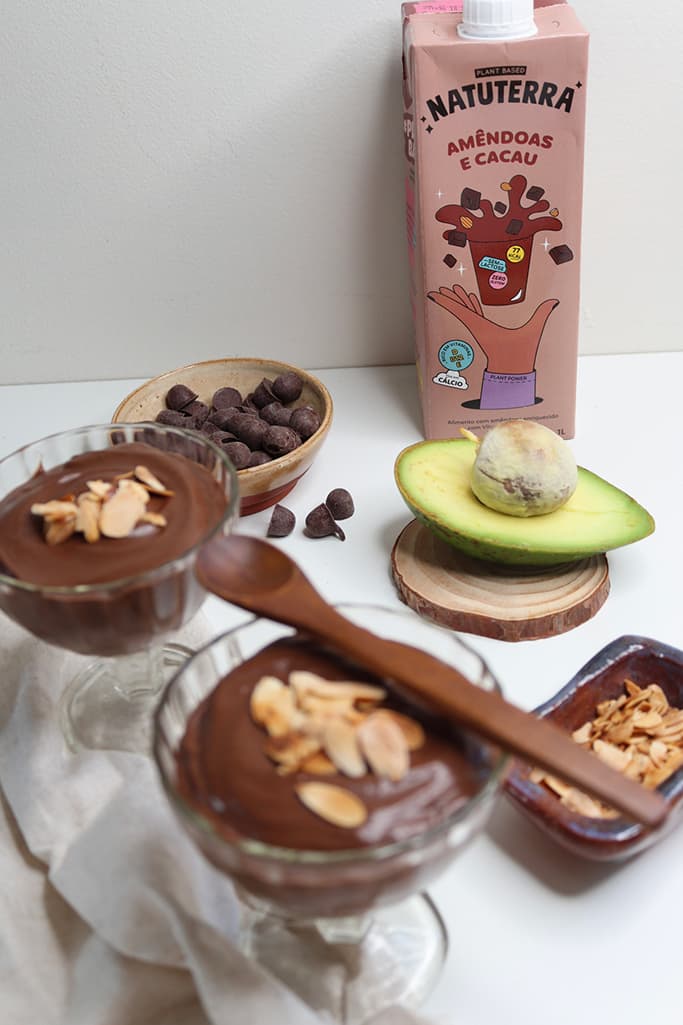 Receita: Mousse de chocolate vegano